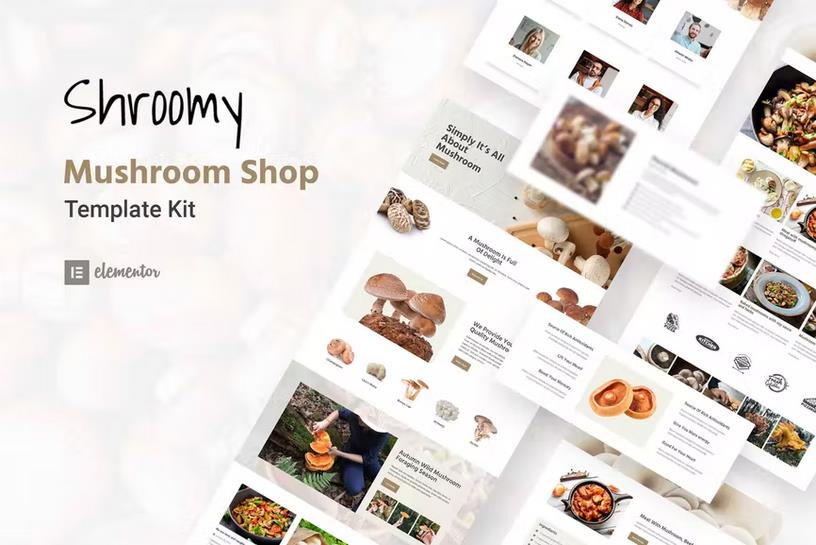 Shroomy -  Mushroom Shop Elementor Template Kit product preview