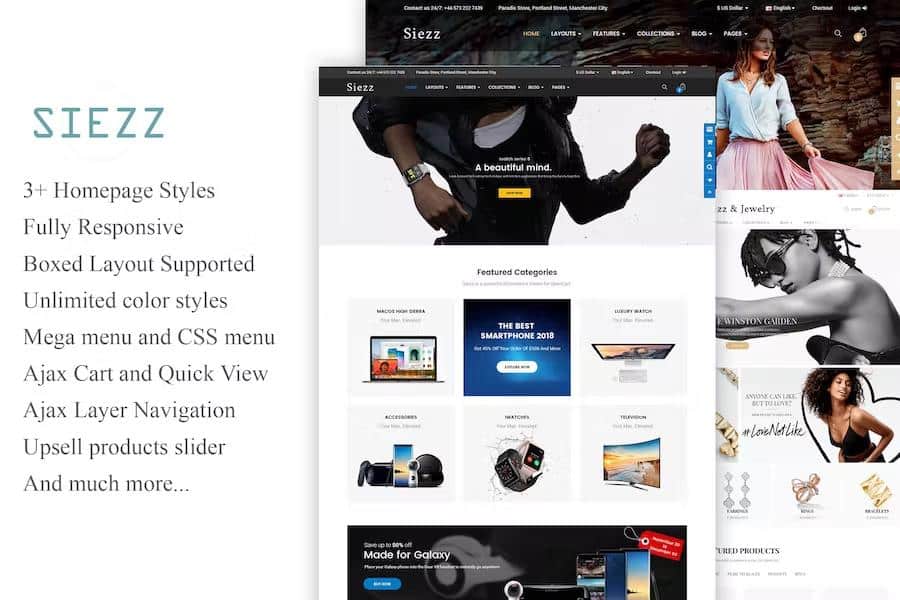 Siezz - Multi-purpose OpenCart 3 Theme ( Mobile Layouts Included)