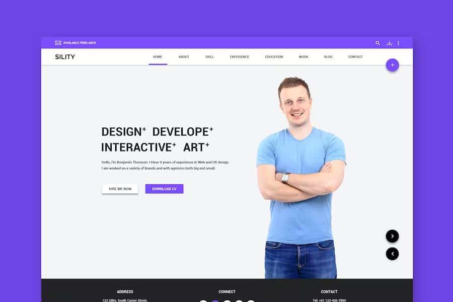 Sility -  vCard, CV & Resume HTML Template
