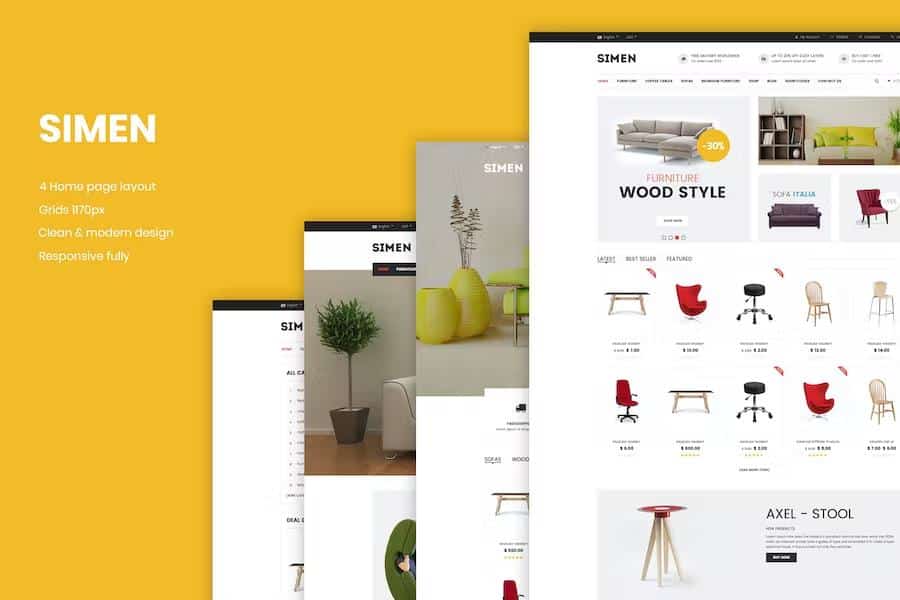 Simen - Responsive eCommerce Bootstrap Template