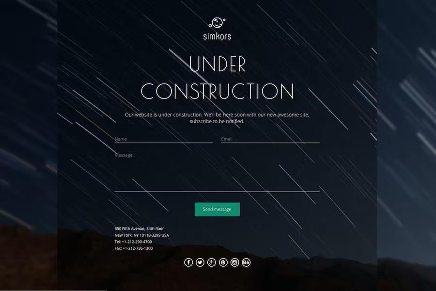 SimKors - Creative Coming Soon & Maintenance Mode Template