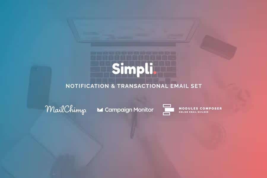 Simpli - Notification & Transactional Email Templates with Online Builder