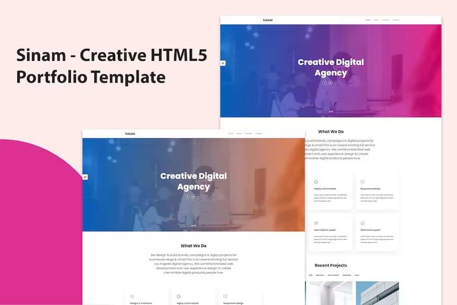 Sinam - Creative HTML5 Portfolio Template