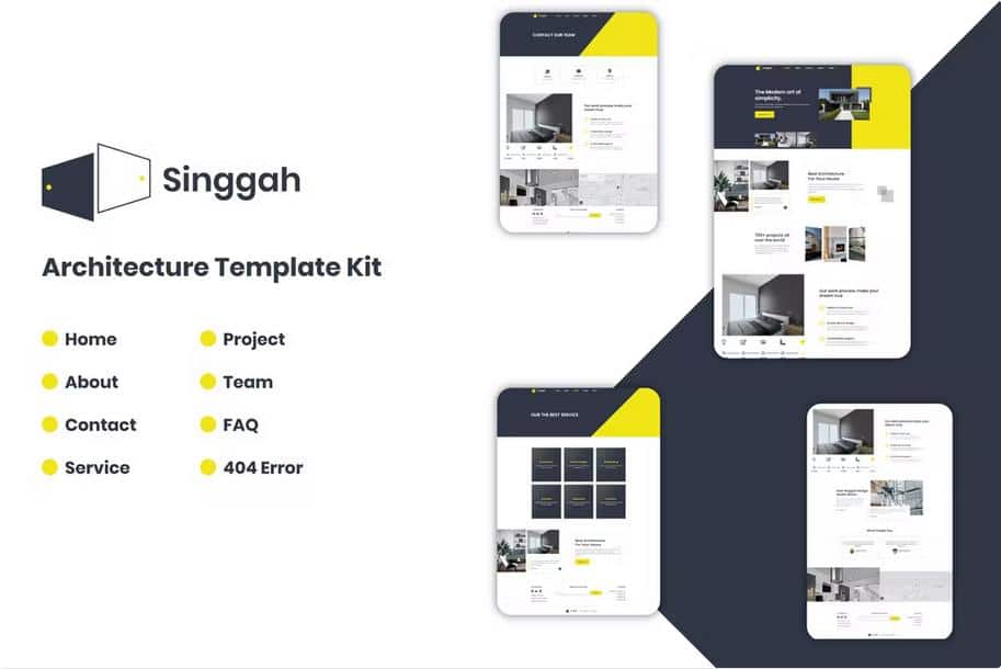 Singgah - Architecture Elementor Template Kit product preview