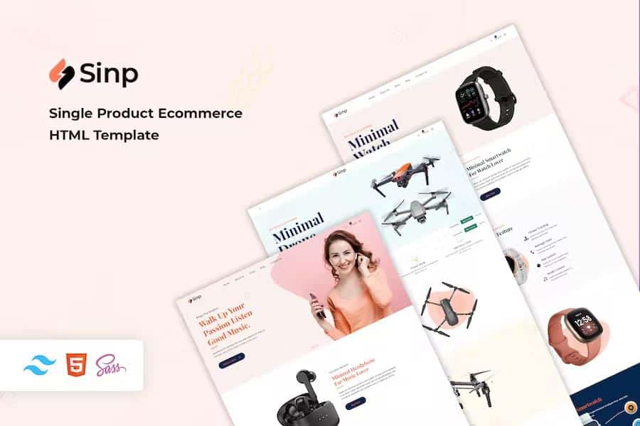 Sinp - Single Product Ecommerce HTML Template