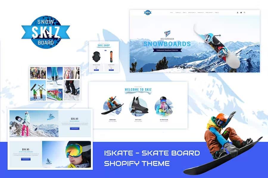 Skiz - Single Product Shop, Sports Shopify Theme