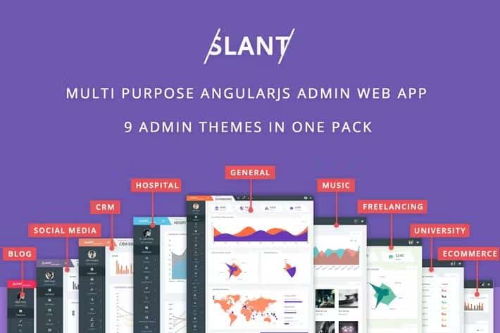 Slant - Multi Purpose AngularJS Admin Web App with Bootstrap