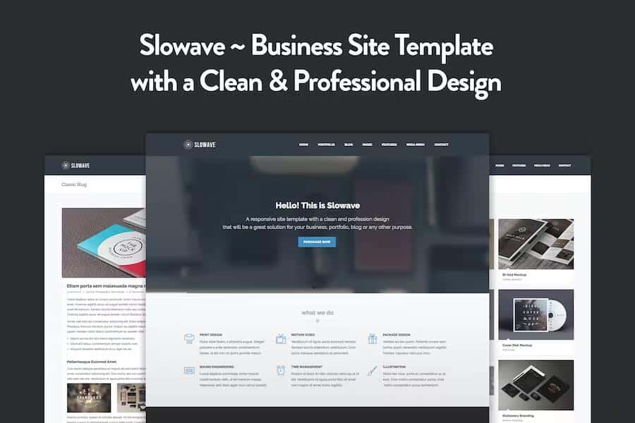 Slowave - Multipurpose Responsive HTML5 Template product preview