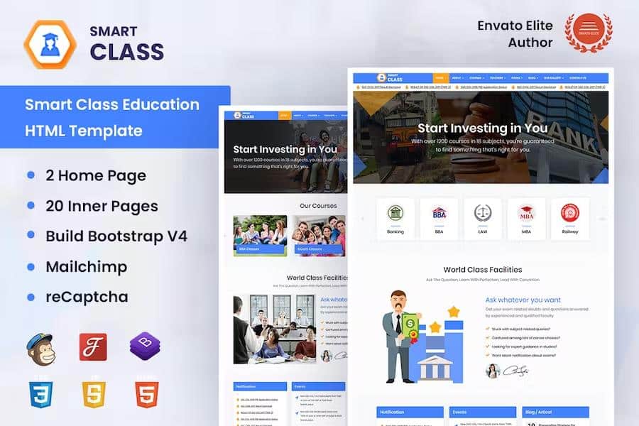 SmartClass - Education Agency Coaching & Tuition HTML Template