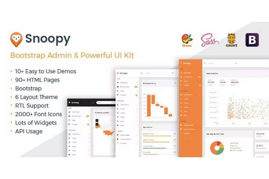 Snoopy - Multipurpose Bootstrap Admin Dashboard Template + UI Kit