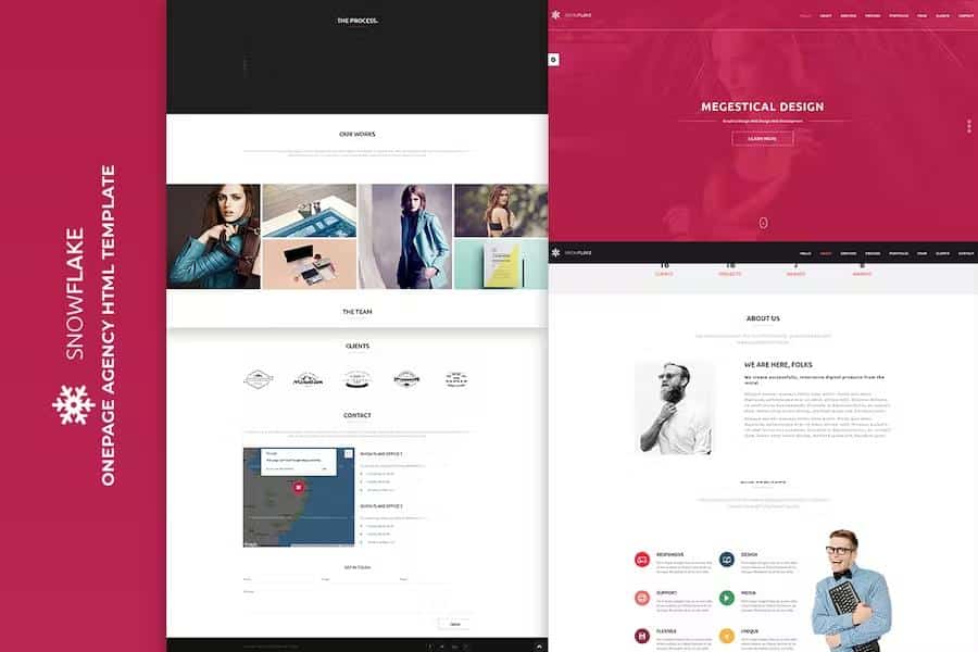 SNOWFLAKE - Onepage Agency HTML Template
