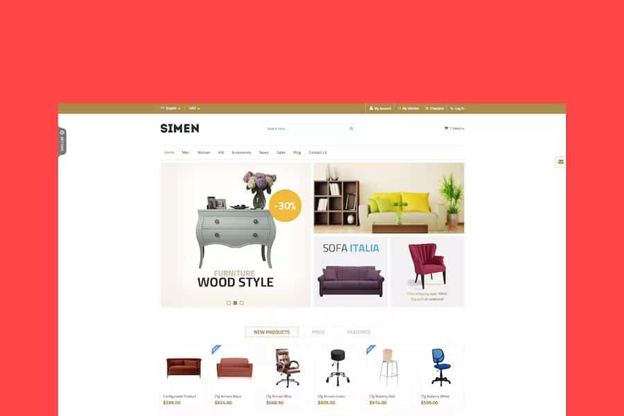 Preview image for SNS Simen - Responsive Magento Theme