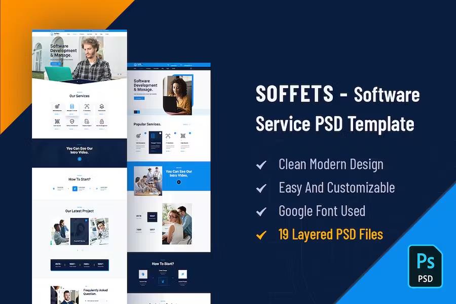 Product preview supplied for Soffets - Software and IT Service HTML Template