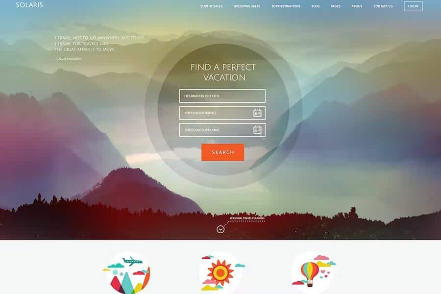 Solaris - Travel Agency Site Template