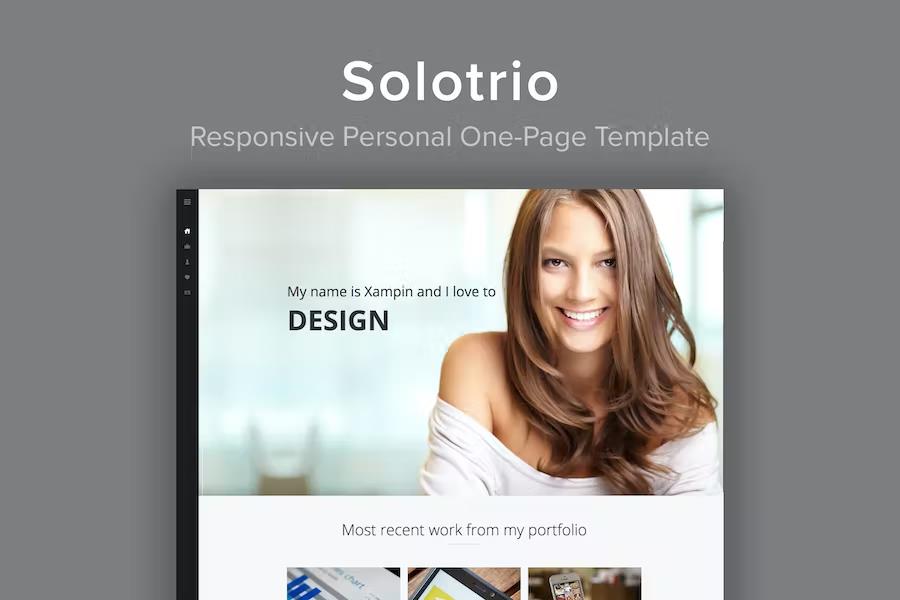 Solotrio - Retina Responsive Elegant Personal One-Page Template
