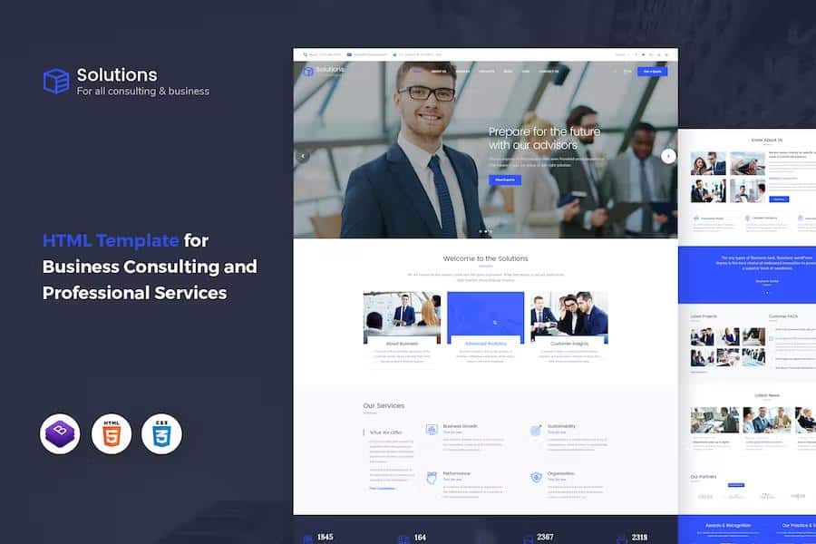 Solutions - Multipurpose Business Consulting Services HTML Template