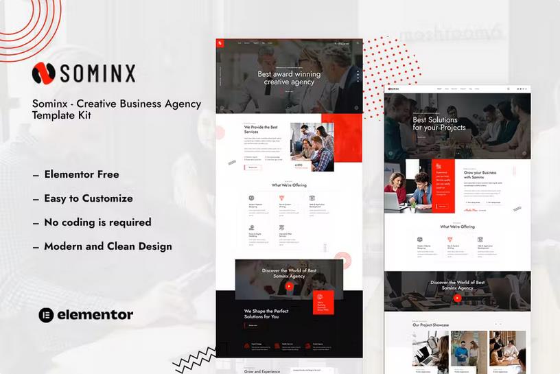 Preview image for Sominx - Creative Business Agency Elementor Template Kit