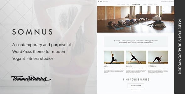 Somnus - Yoga & Fitness Studio WordPress Theme