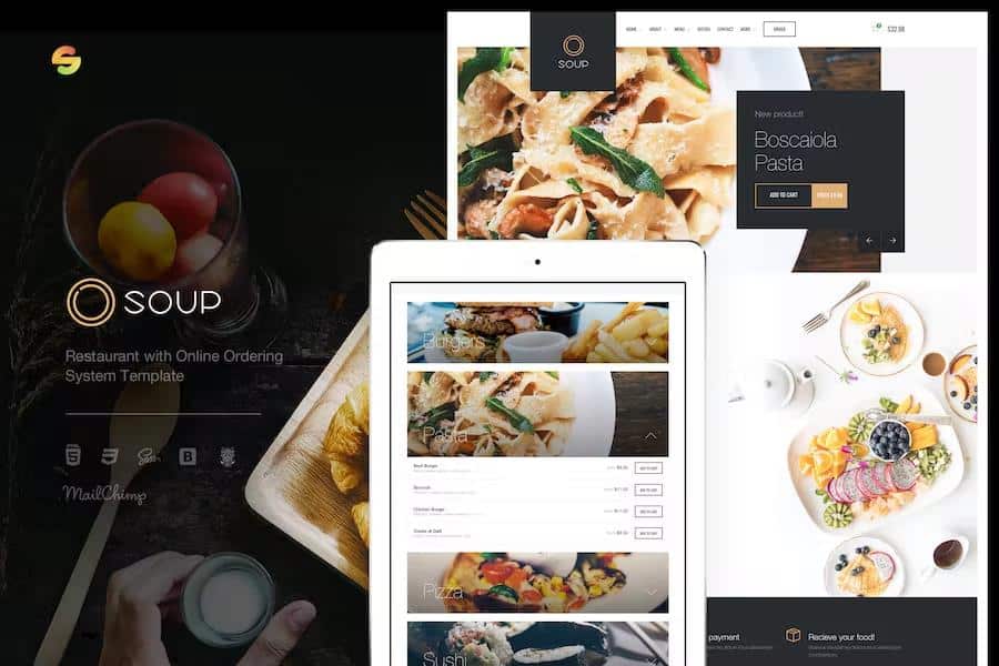 Soup - Restaurant with Online Ordering System Template