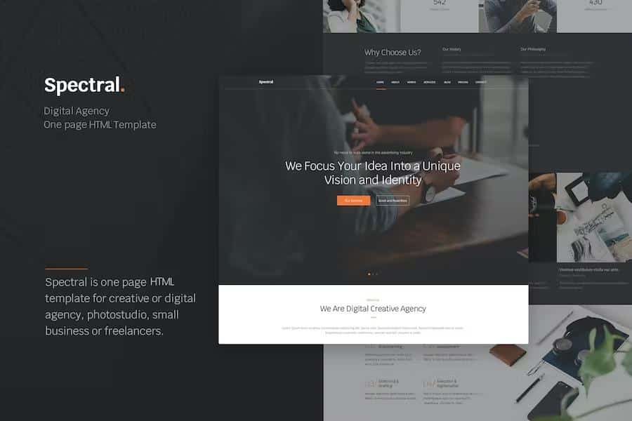 Spectral - Business & Agency One Page HTML5 Template