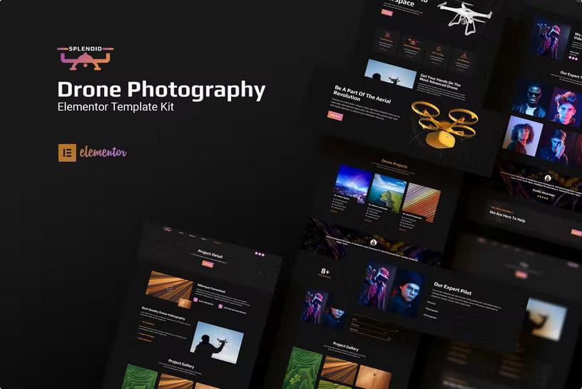 Splendid - Drone Photography Elementor Template Kit