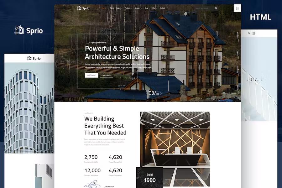 Sprio - Architects & Engineering Firms Bootstrap 5 Template