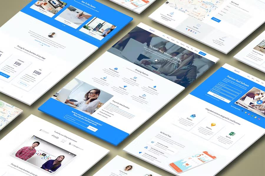 Square - Premium High Converting SaaS Landing Page Template
