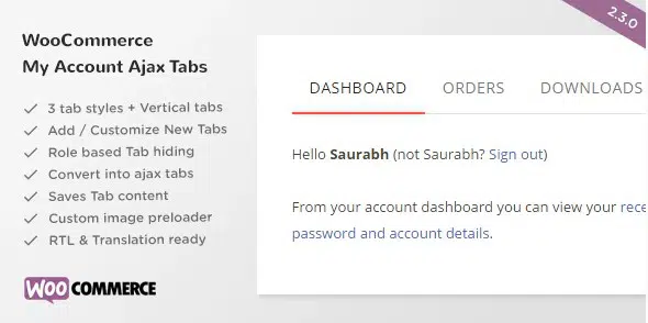 SS WooCommerce Myaccount Ajax Tabs