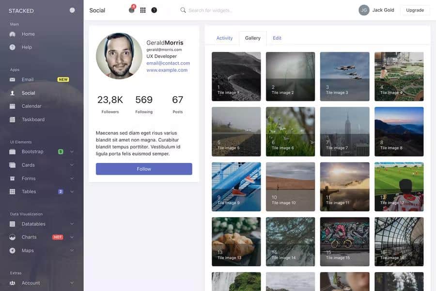 Stacked - Bootstrap 4 Angular Admin Template