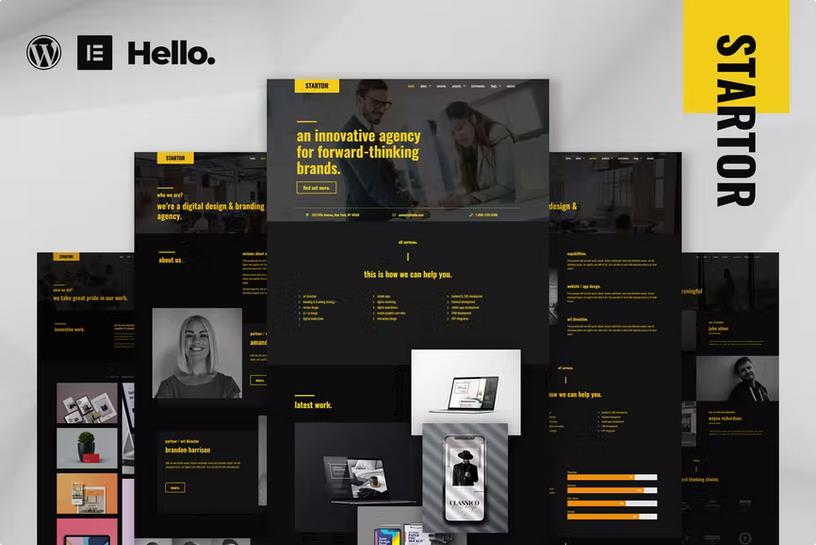 STARTOR - Agency & Company Elementor Template Kit product preview