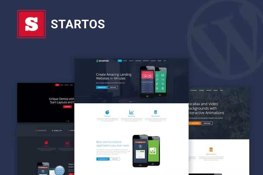 Startos - Modern App Landing Page WordPress Theme