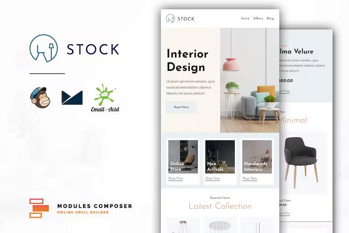 Product preview supplied for Stock - E-Commerce Responsive Email Template