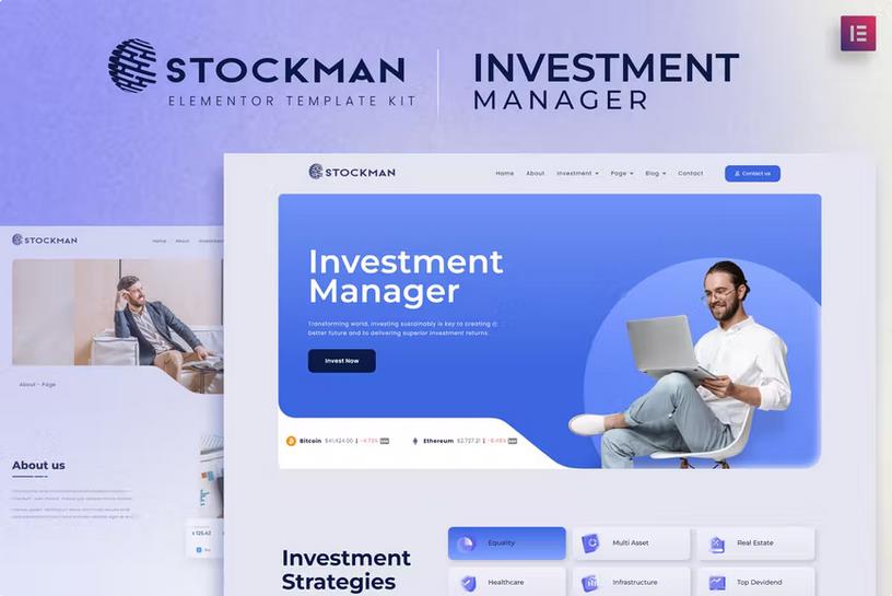Stockmen - Investment Manager Template Kit product preview