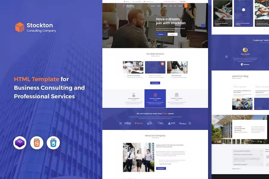 Stockton - Business Consulting and Professional Services HTML Template