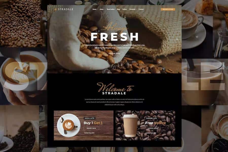 Stradale - Cafe & Restaurant Website Template listing image