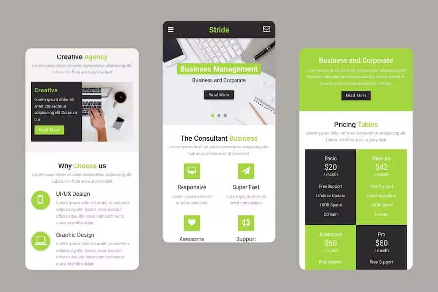 Stride - Business, Corporate and Agency Mobile Template product preview
