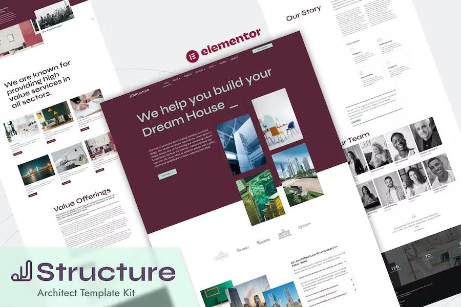 Structure - Architect Elementor Pro Template Kit listing image