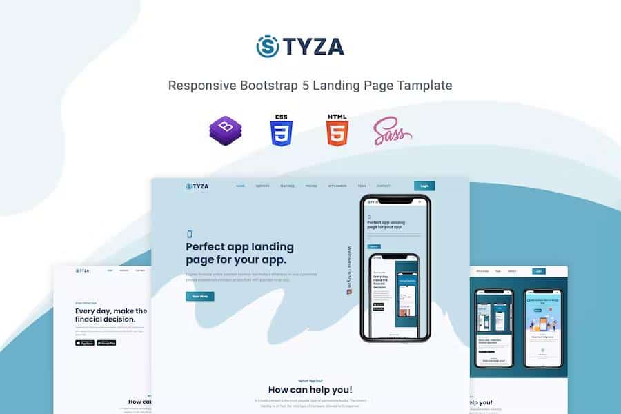 Styza - App Landing Page Template product preview