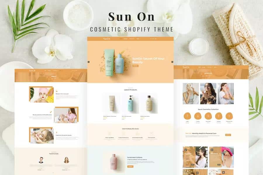 SunOn - Skin Care Products Shopify Theme