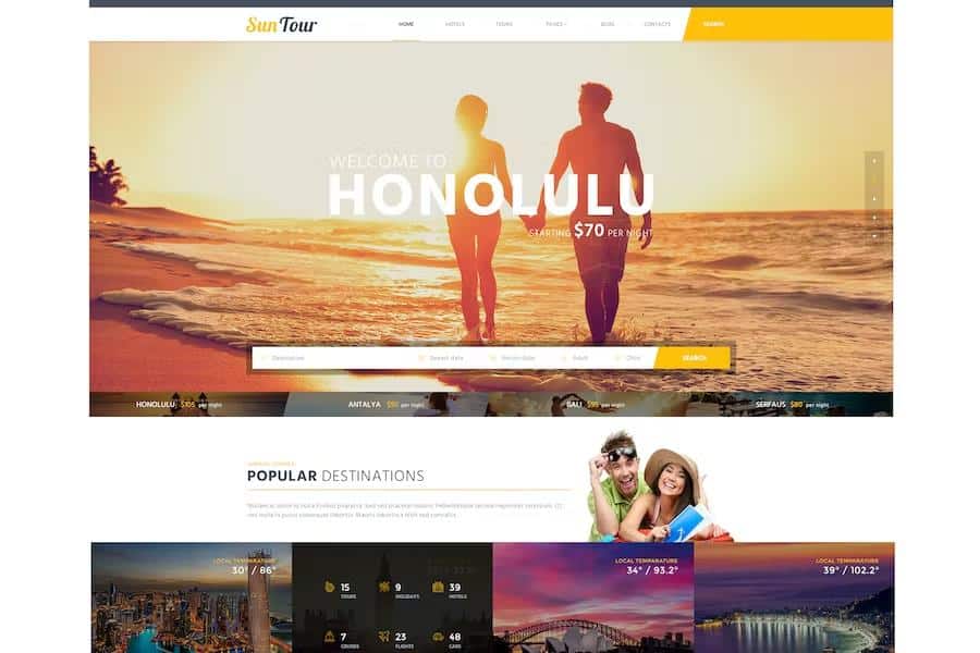 SunTour - Creative Travel Agency HTML Template