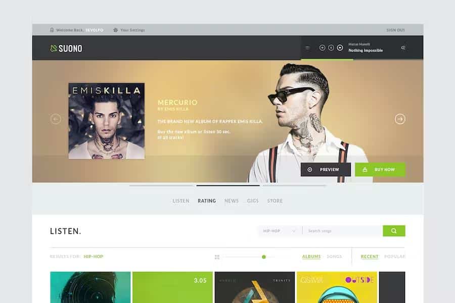Suono - Music, Radio and Events HTML Template