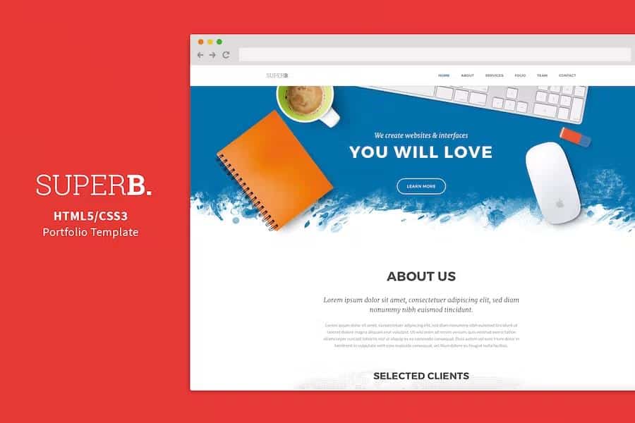 Superb - Responsive One-Page Portfolio