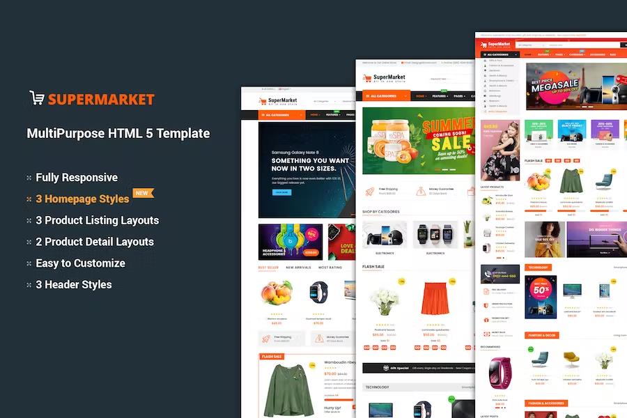 Supermarket - Responsive MultiPurpose HTML 5 Template (Mobile Layouts Included)