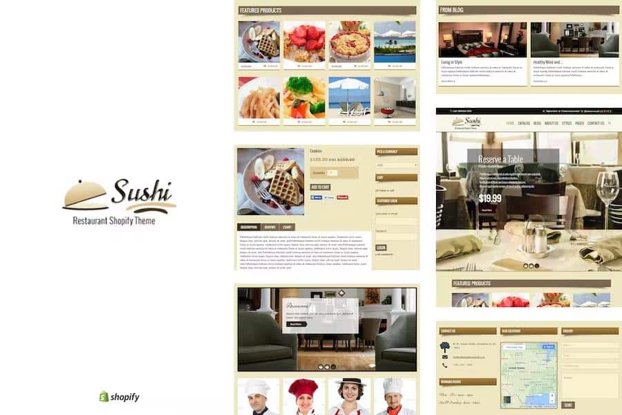Sushi - Shopify Menu, Restaurant Theme
