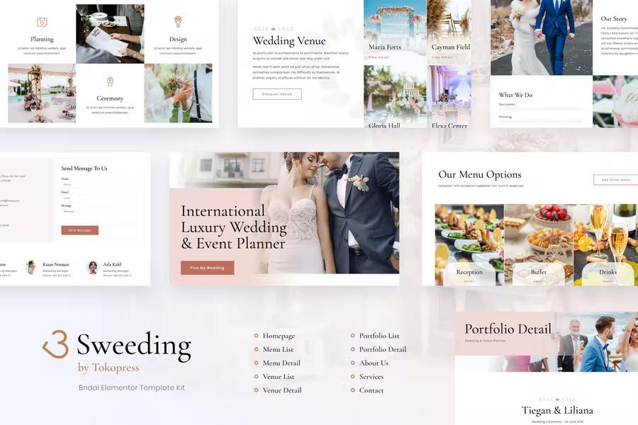 Sweeding | Wedding Event Invitation Elementor Template Kit