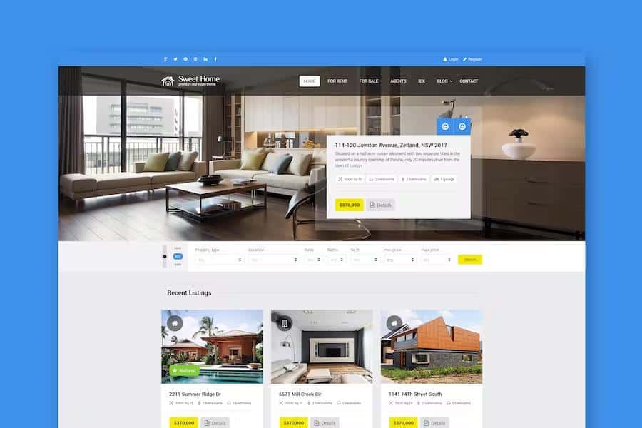 Sweethome - Real Estate HTML Template listing image