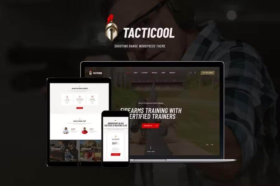 Tacticool - Shooting Range & Gun Store WordPress Theme