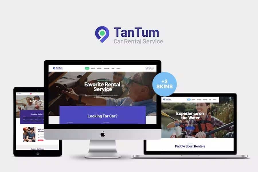 TanTum - Car, Scooter, Boat & Bike Rental Services WordPress Theme