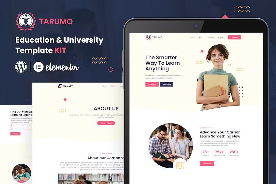 Tarumo - Education & University Elementor Template Kit listing image