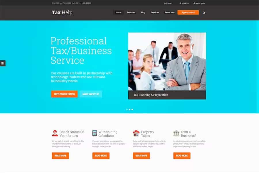 TaxHelp - Finance & Accounting Site Template